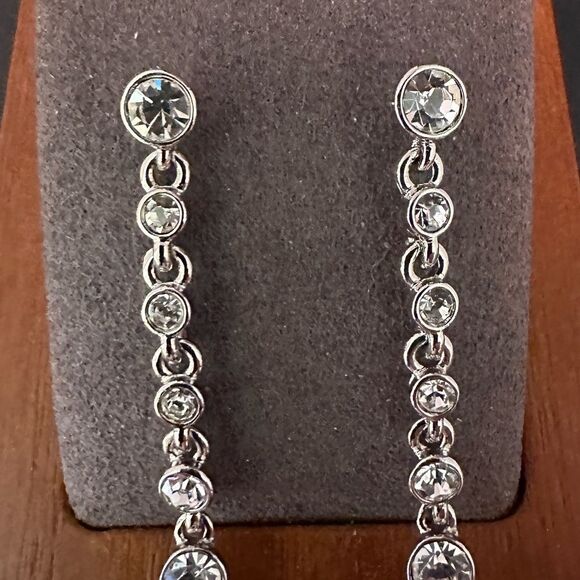Givenchy Crystal Dangle Drop Earrings Vintage style - Picture 5 of 5